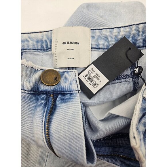 New One Teaspoon Streetwalkers Jeans Womens 23 Florence Light Blue High Waist - Picture 5 of 6